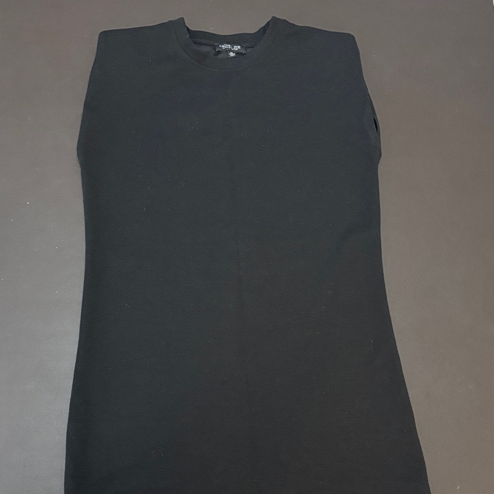 Rachel Zoe Black Sleeveless Crewneck Shift Dress